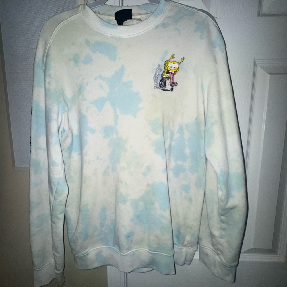 H&M Kids White and Blue Tie-Dye SpongeBob Set